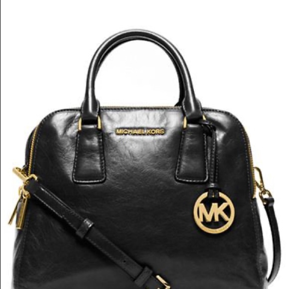 Alexis Michael Kors Black Medium Leather Purse